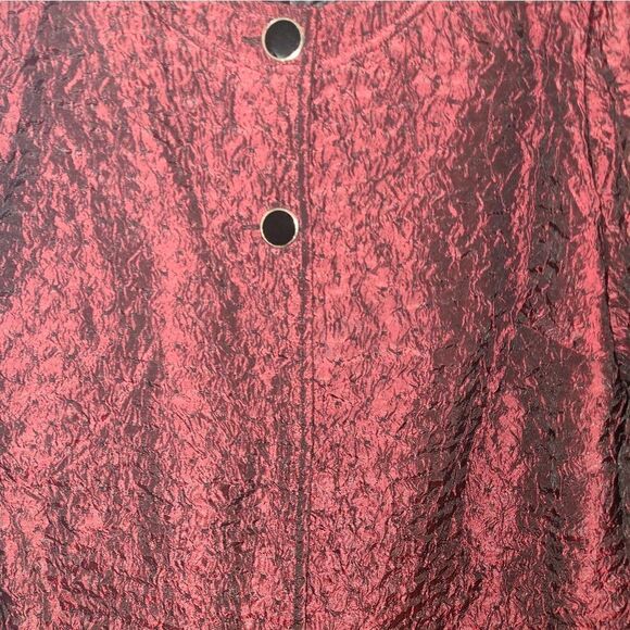 Choices Woman Burgundy Textured Blazer Jacket - Picture 6 of 7